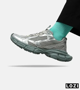 کفش کتانی مردانه و زنانه نقره ای سبز Balenciaga 3XL