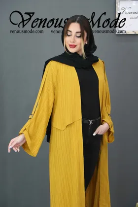 مانتو کریشه آستین سگگ دار