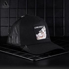 کلاه گورین طرح گرگ Trucker Cap HA16 (مشکی)