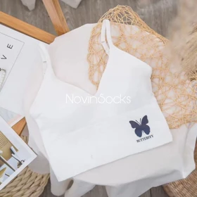 ست نیم‌تنه و شورت پروانه ( کاپ نازک) (محصول لک دارد)