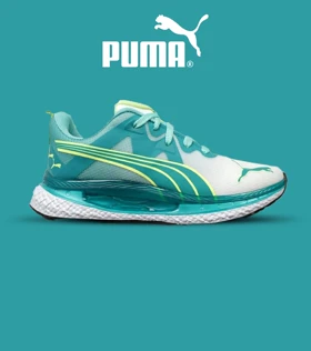 کفش کتانی ورزشی مردانه و زنانه سفید سبز فسفری PUMA