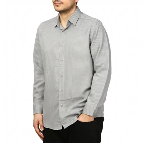 پیراهن آستین بلند راه راه مردانه مدل 620603