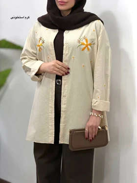 مانتو گلدوزی آیسو بابونه