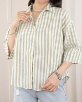 شومیز راه راه ساده کد 28758