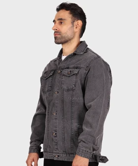 کت جین طوسی تیره ساده 0262