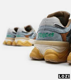 کفش کتانی مردانه و زنانه آبی زرد NEW BALANCE 9060