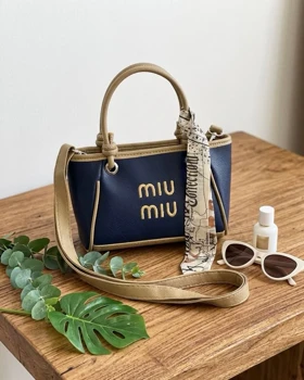 کیف زنانه طرح برند MIU MIU رنگ سورمه ای