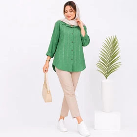 مانتو زنانه نگیندار شانتون کد 258