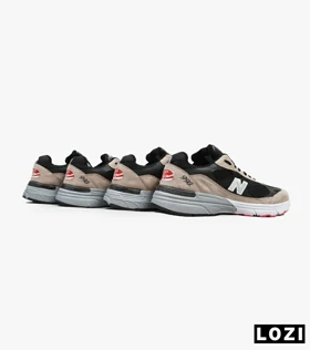 کفش کتانی بزرگ پا مشکی کرم NEW BALANCE 993