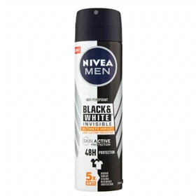 اسپری ضد تعریق مردانه نیوآ مدل Black &White Ultimate Impact 48H حجم 150ml