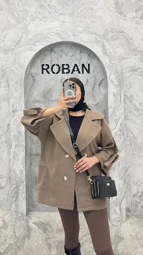 کت فوتر کجراه برجسته استین سگک