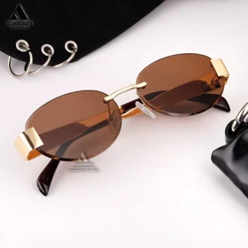 عینک سلین فریم لس کد 75 Celine (قهوه‌ای)