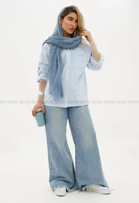 شومیز راه راه پشت پیله کد1005593