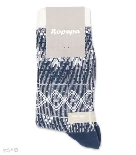 جوراب ساق‌دار Ropapa روپاپا طرح ژاکارد دونه برفی
