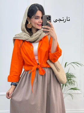 شومیز گره‌ای لینن آینور
