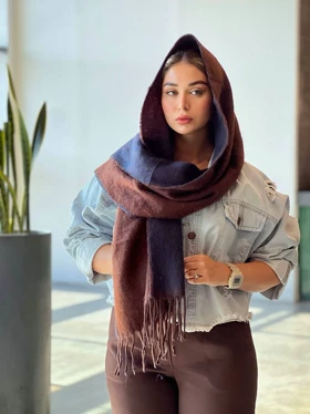 شال فیلورا (سرمه ای قهوه ای)