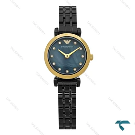 ساعت امپریو آرمانی زنانه مینی مشکی قاب طلایی Armani-8370-L