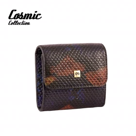کیف پول زنانه مدل D156 (آبی قهوه ای عنابی)
