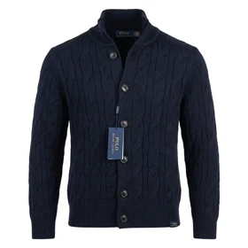 کاردیگان بافت دکمه‌ای طرح مارپیچ برند Polo Ralph Lauren