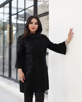 مانتو مدل گلدوزی درختی مدل کارین کد 2674
