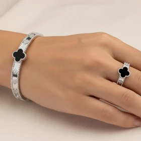 نیم ست دخترانه مدل ونکلیف نگین‌دار