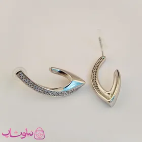 نیم ست زنانه ژوپینگ نقره ای نگین‌دار