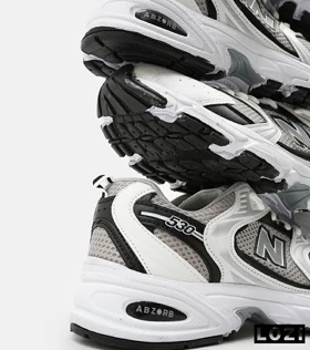 کفش کتانی مردانه و زنانه سفید خاکستری NEW BALANCE 530