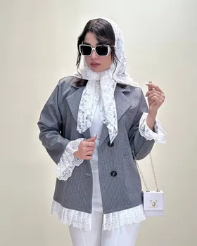 مانتو آستین گیپور