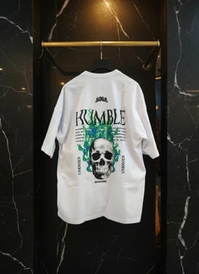 تیشرت لش باکسی مشکی مردانه پشت چاپ طرحخفن جمجمه کد 1651