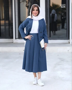 ست سه تیکه زنانه کت دامن شومیز کد 324
