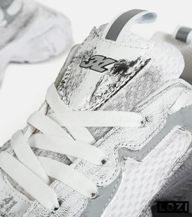 کفش کتانی مردانه و زنانه سفید طوسی Balenciaga 3XL مدل 7273