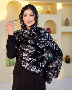 شال ابریشم میله ای 20263 VALENTINO