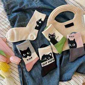 جوراب ساق‌دار گربه کد 1845