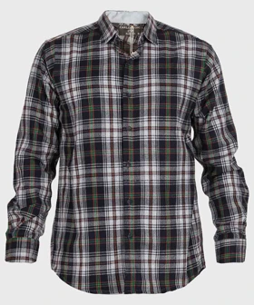 پیراهن مردانه پشمی چهارخانه سورمه ای 0161