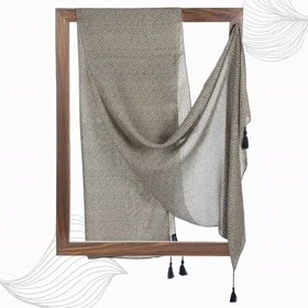 شال طرح خطی زنانه - 39251734