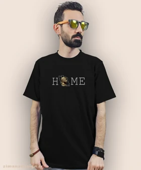 تیشرت مردانه و زنانه اصیل ایرانی طرح کوروش بزرگ ترکیب با HOME