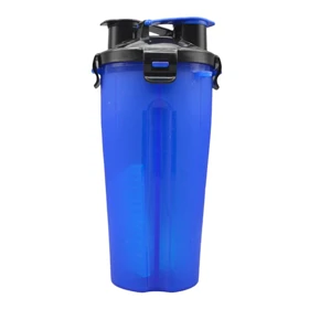 شیکر دو مخزنه ورزشی یک تیکه مدل Half ظرفیت 0.8 لیتر