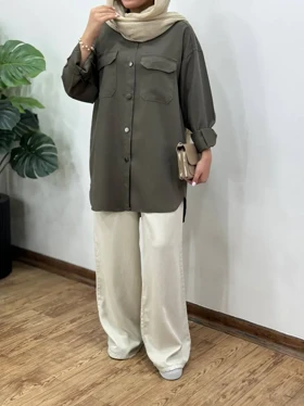 مانتو کتان کاغذی ابریشم