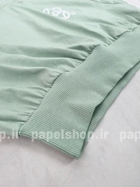 ست لباس راحتی تیشرت آستین حلقه و شورتک نخ پنبه