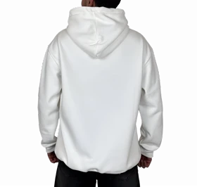 هودی سفید اسپرت کلاهدار مردانه مدل RULGEN - جنس دورس توکرکی (گرم)