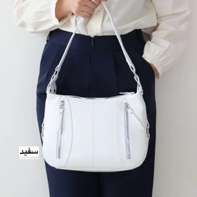 کیف زنانه دوشی مدل پرنیا (سفید)