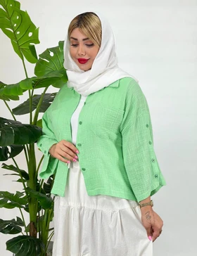 شومیز آستین دکمه آرزو کد : Sh1016