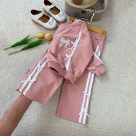 بلوزشلوار دخترانه شیک طرح پاپیونی 10 تا12 سال