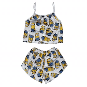 ست تاپ و شلوارک طرح مینیون 164