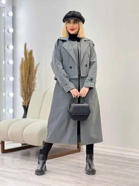 بارانی دو تکه چهاردکمه