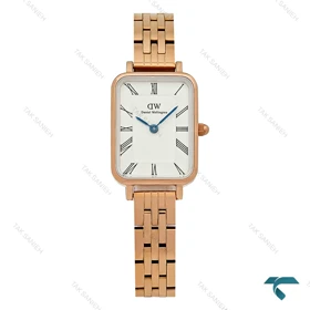 ساعت زنانه دنیل ولینگتون مستطیلی رزگلد ایندکس رومی DW-8929-L