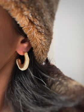 گوشواره رزینی نیم دایره پاییزی