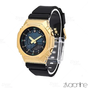 ساعت جی شاک GM-S2100 زنانه چند موتوره مشکی طلایی 106378