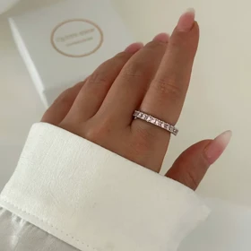 انگشتر تنیسی صورتی 3 میلی متر کد 457