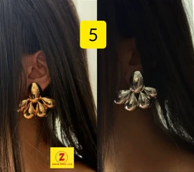 گوشواره فانتزی زنانه بلند دفرمه